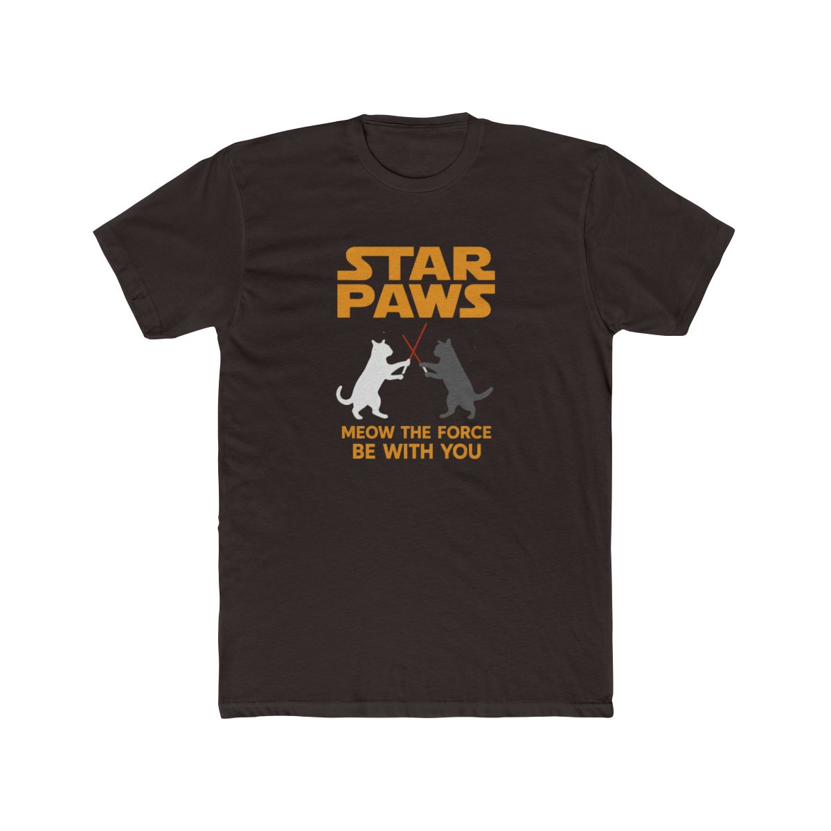 Meow the Force Be With You Star Wars Cat T-Shirt - alternate angle 3, merchandise