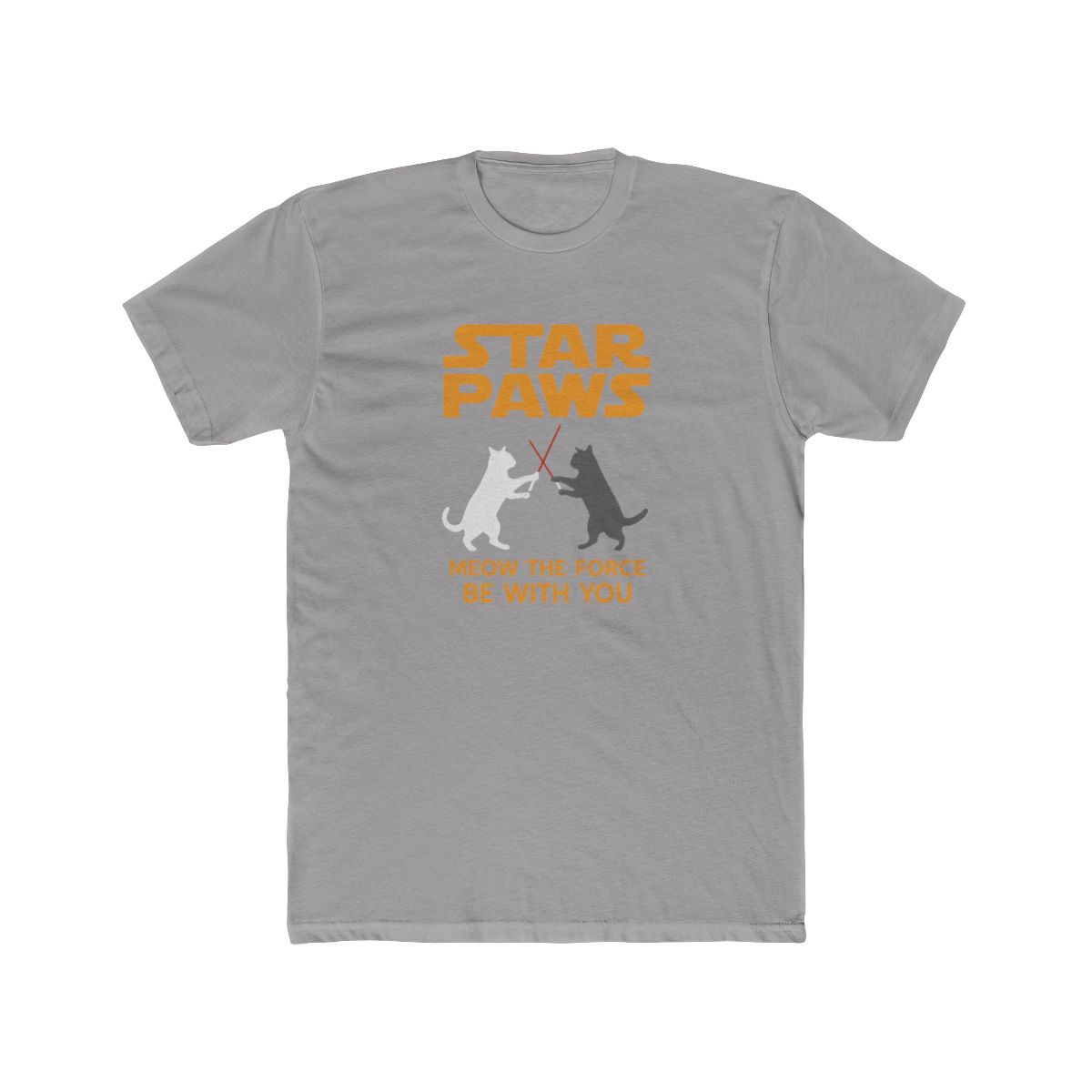 Meow the Force Be With You Star Wars Cat T-Shirt - alternate angle 2, merchandise