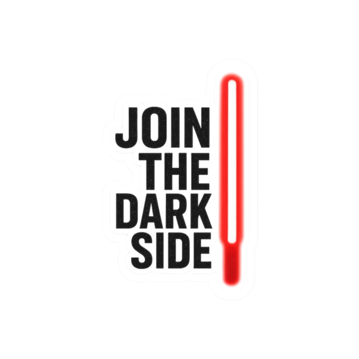 Sassy Lightsaber Trophy Sticker | Bold Sci-Fi Vinyl Decal - alternate angle 3, merchandise