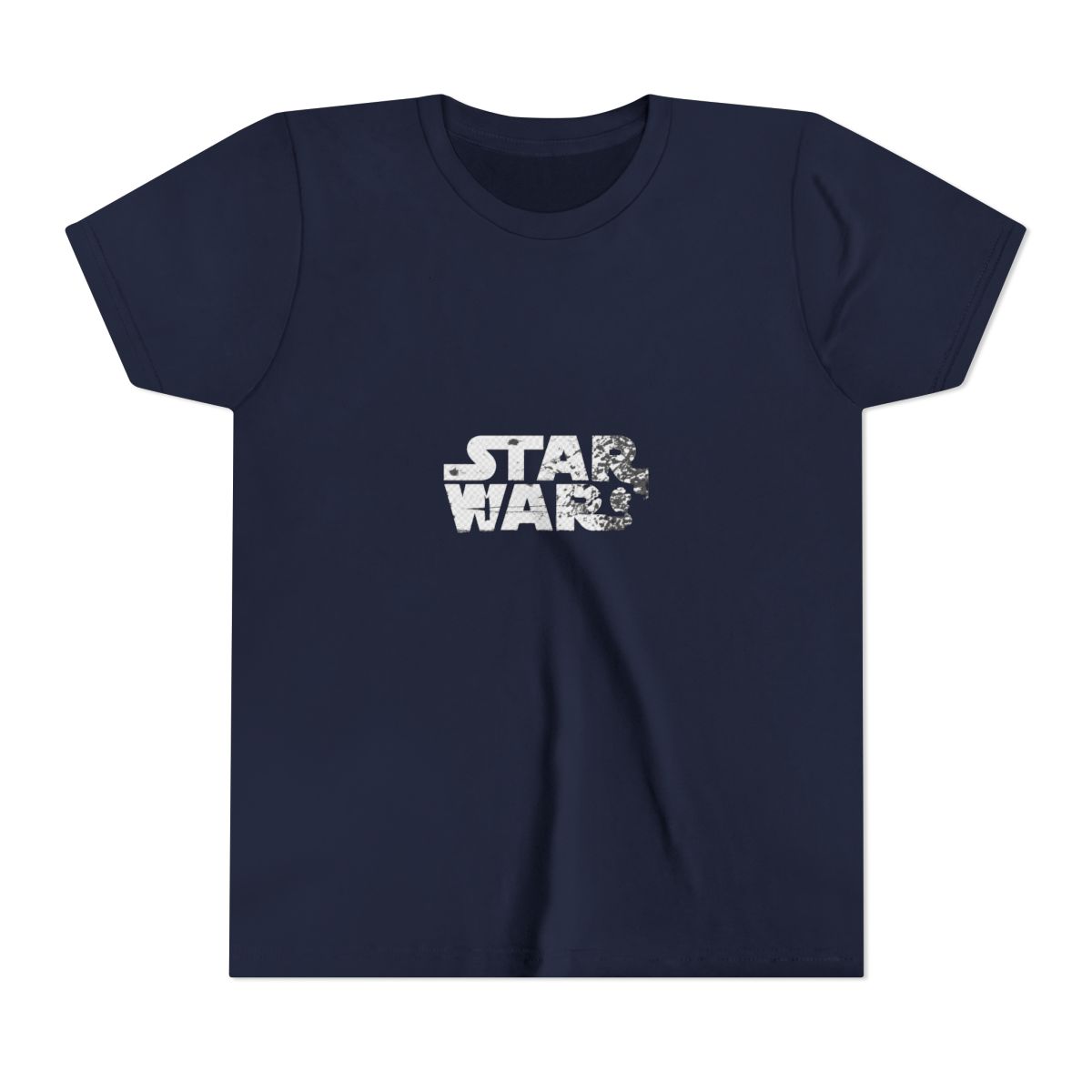 White Star Wars Logo Kids T Shirt - alternate angle 2, merchandise